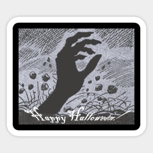 Happy Halloween hand from the grave Sticker